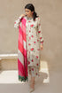 DIGITAL PRINTED 3PC KHADDAR DRESS WITH DIGITAL PRINTED KARANDI SHAWL-NJK231