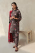 DIGITAL PRINTED 3PC KHADDAR DRESS WITH DIGITAL PRINTED KARANDI SHAWL-NJK233